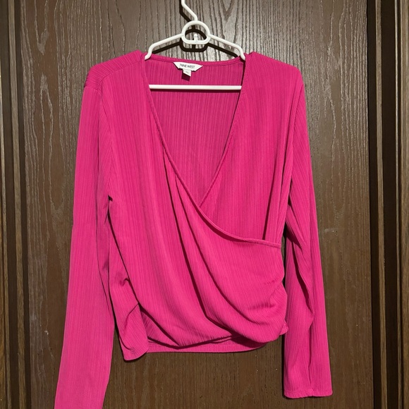 Nine West Tops - Nine West Hot Pink Long-Sleeve Top
